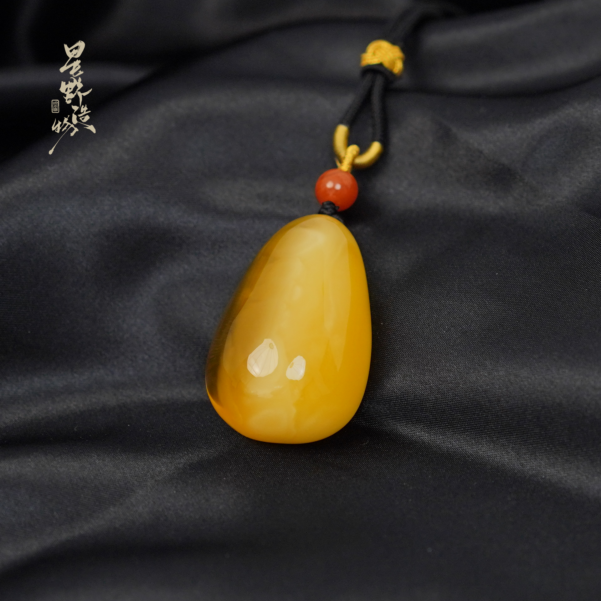 【星野造物】蜜蜡精品水滴吊坠手工编绳高端百搭1870
