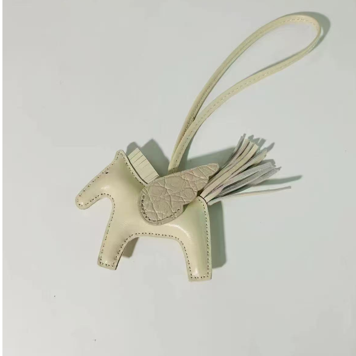 （11）手工缝线真皮天使飞马挂饰包包汽车羊皮小马挂件挂饰