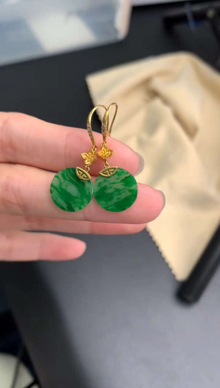 【闪购商品】定制翡翠18K金镶嵌模式推广期24小时鉴赏期