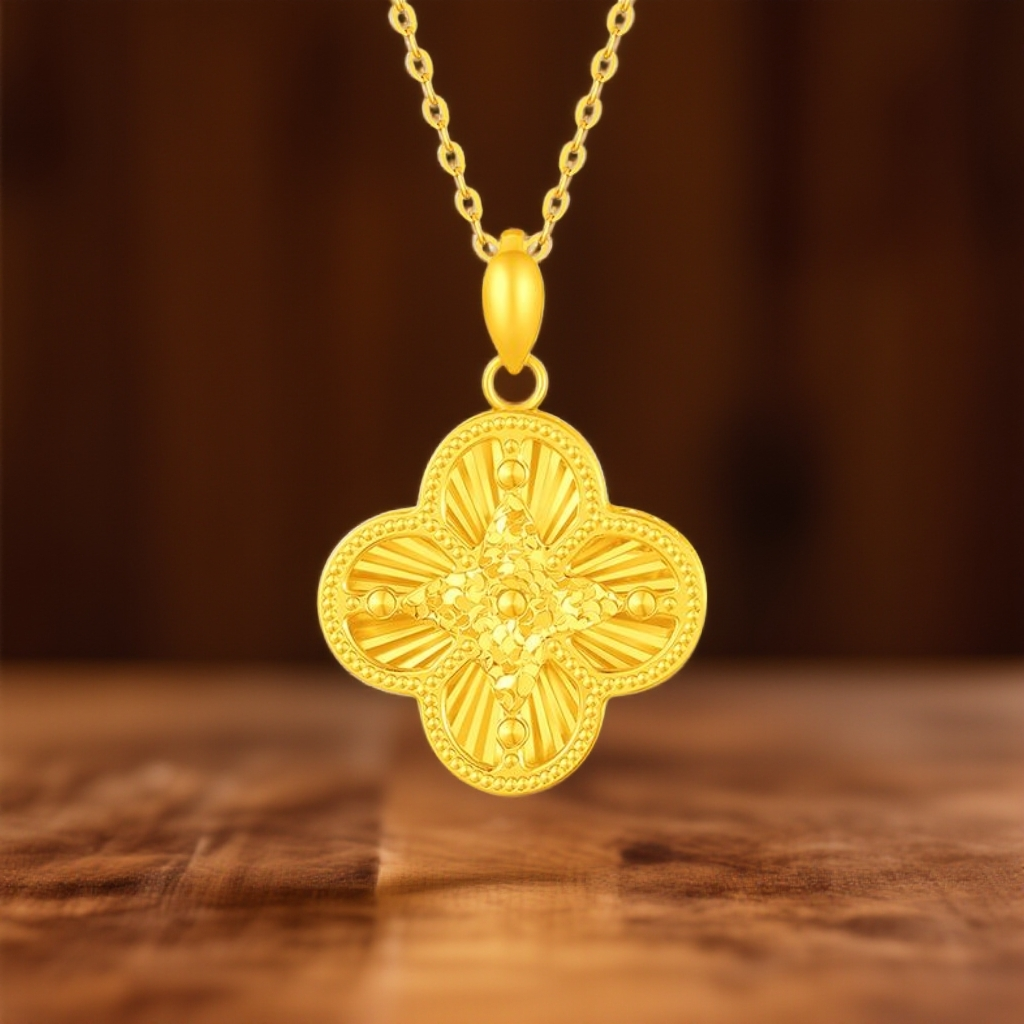 吊坠925银 【金牌主播专享】925银四叶草吊坠镂空碎冰冰YDZ947