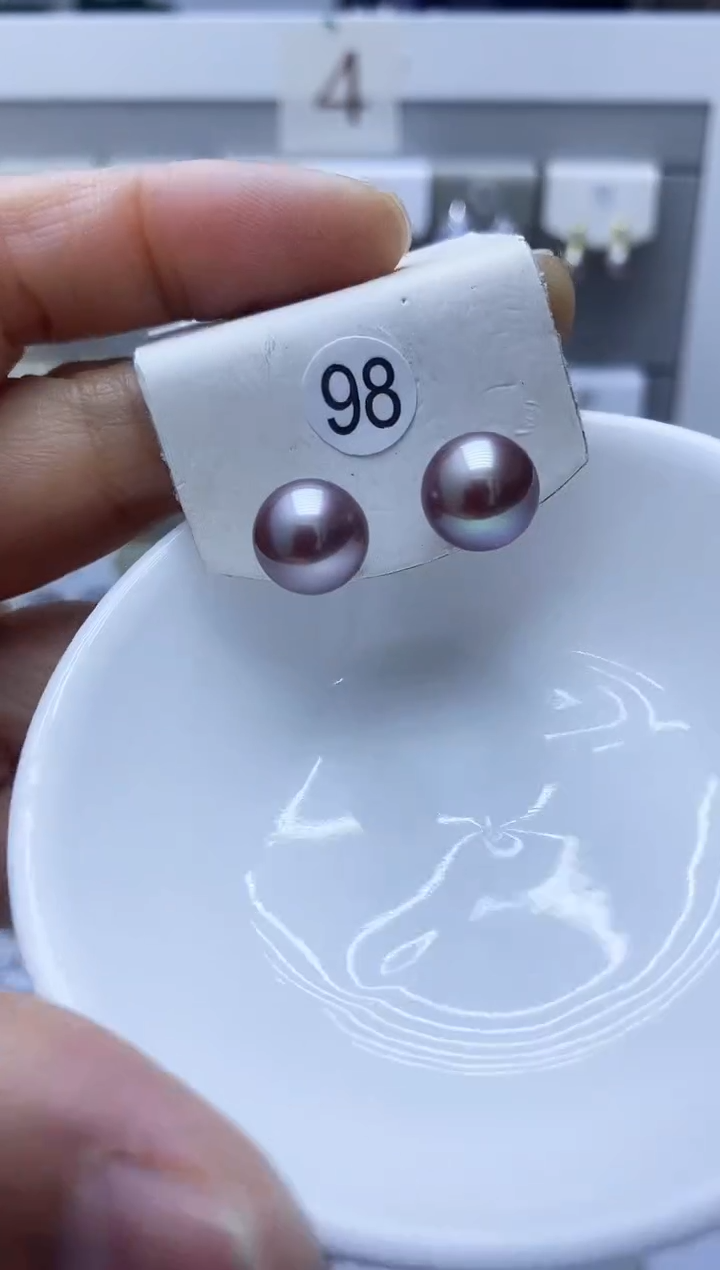 【闪购商品】淡水珍珠耳饰银S925镶嵌98