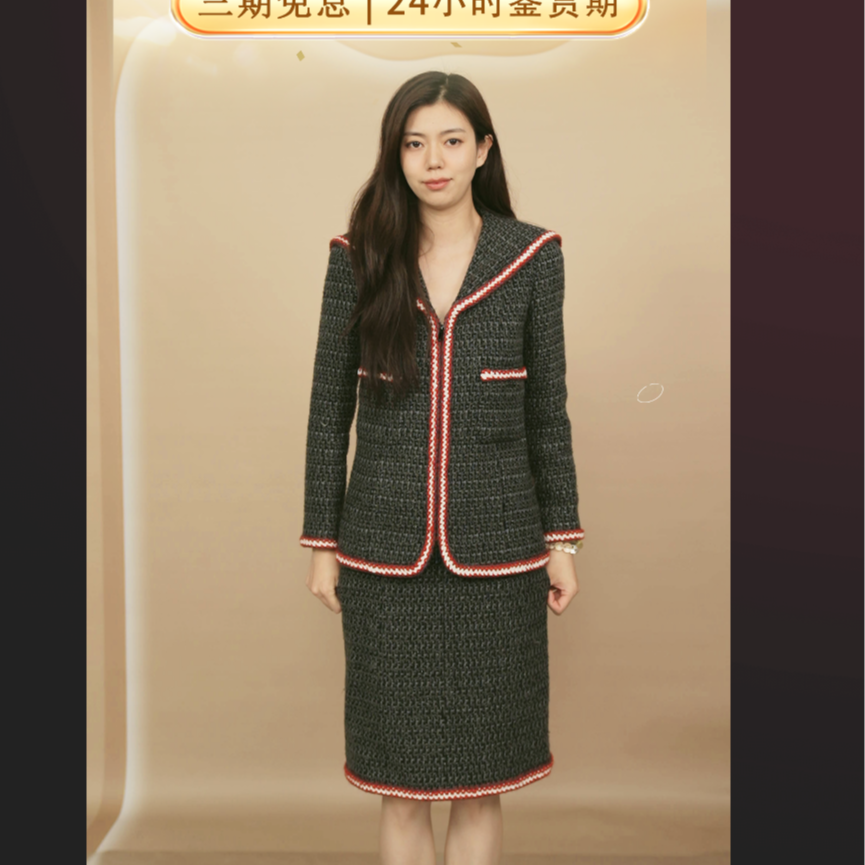 95新 Chanel/香奈儿 灰色粗花呢短裙/250827LYHVP06