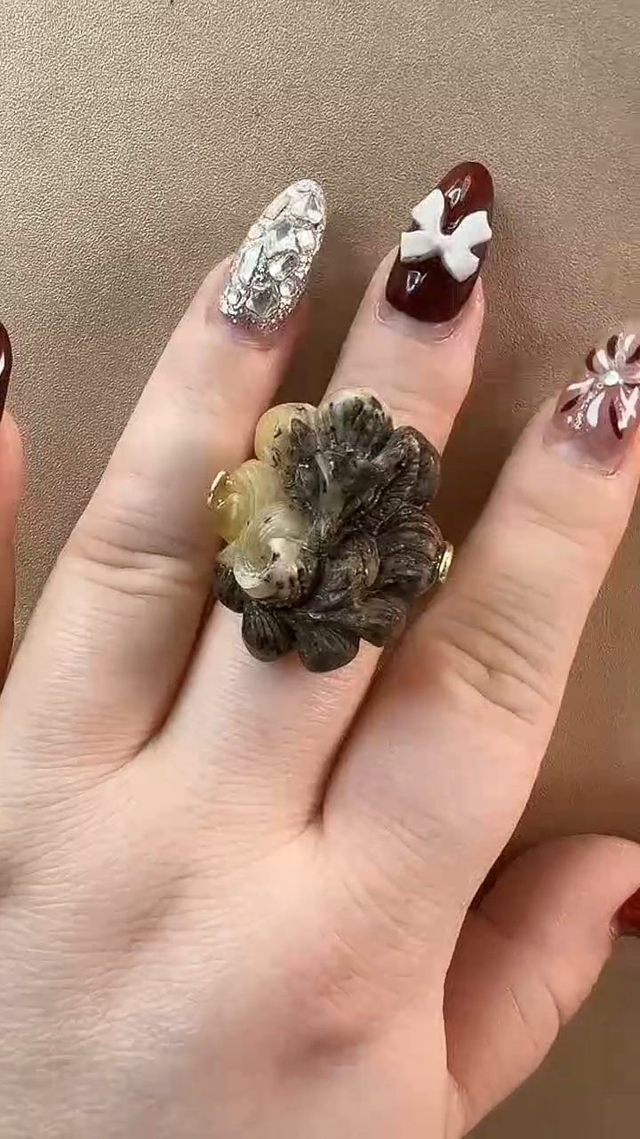 【闪购商品】琥珀戒指未镶嵌戒指