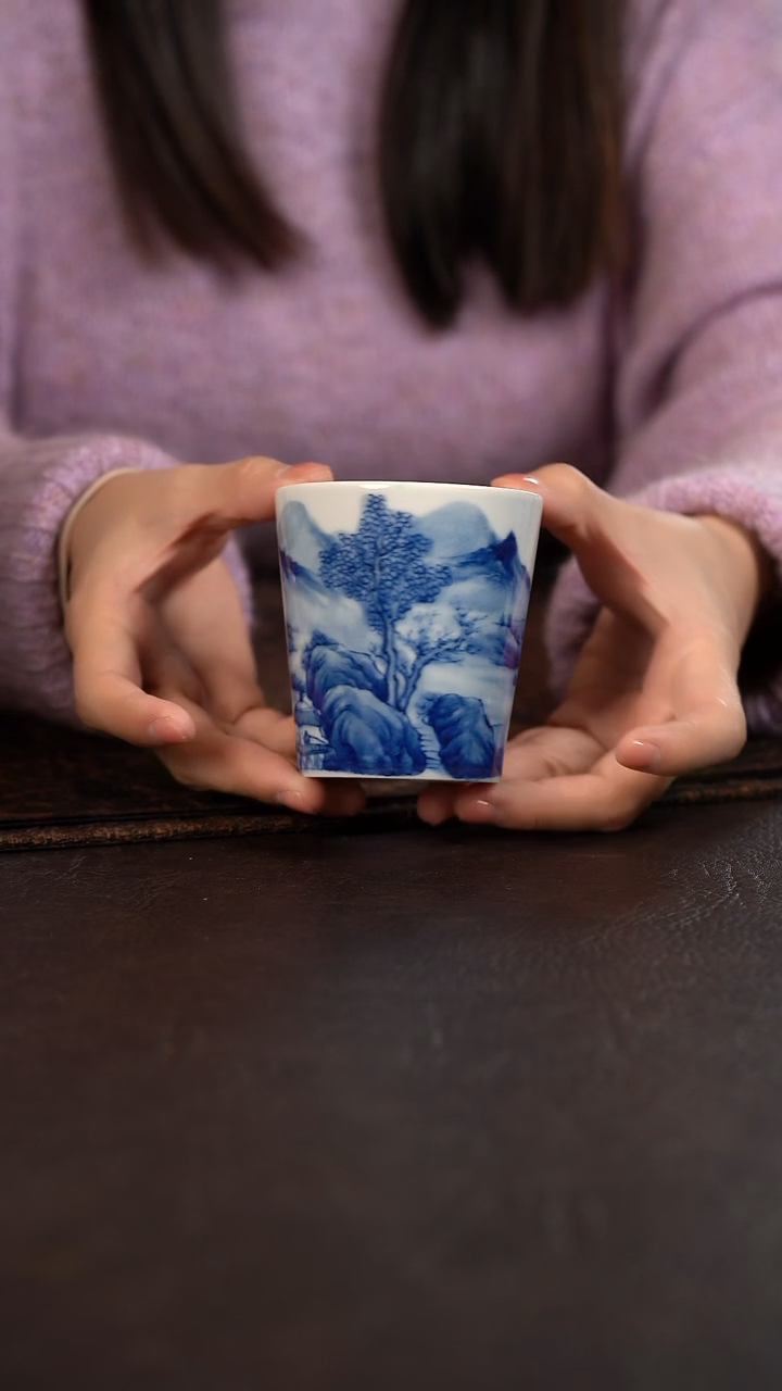 【闪购商品】杯HLX陶瓷山水可乐杯 随机