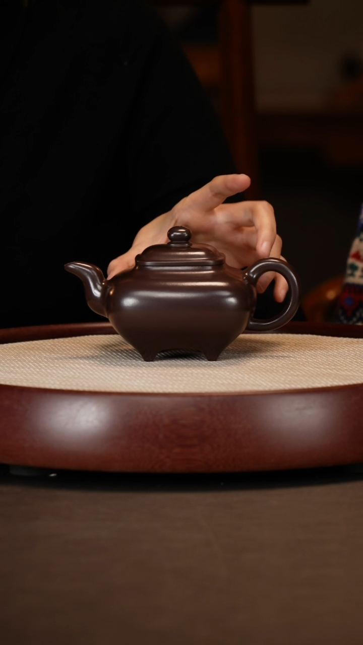 【闪购商品】紫砂茶壶玉林百目紫茄泥四方传炉+薛锋280c