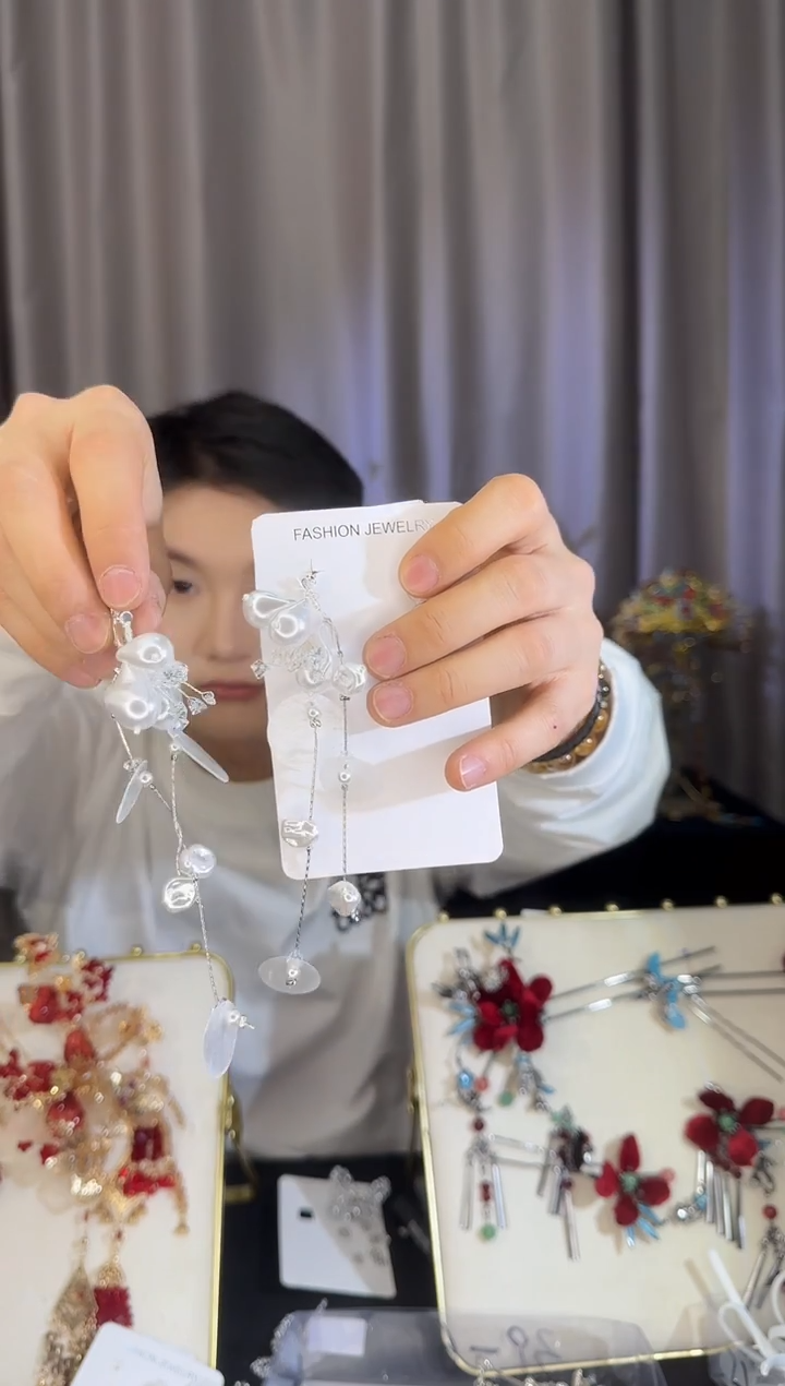 合金布艺新娘头饰5号