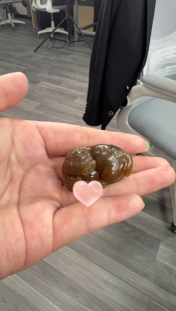 颈饰未镶嵌和田玉金山红糖貔貅