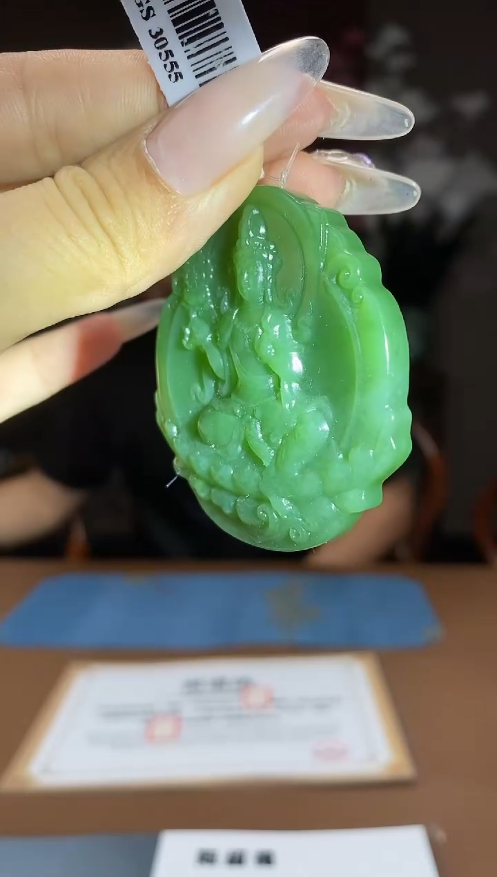 和田玉未镶嵌颈饰A977