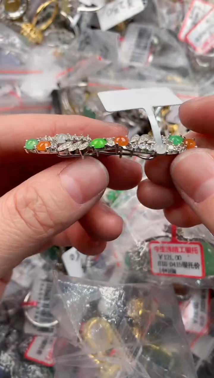 银S925镶嵌戒指翡翠11                     2