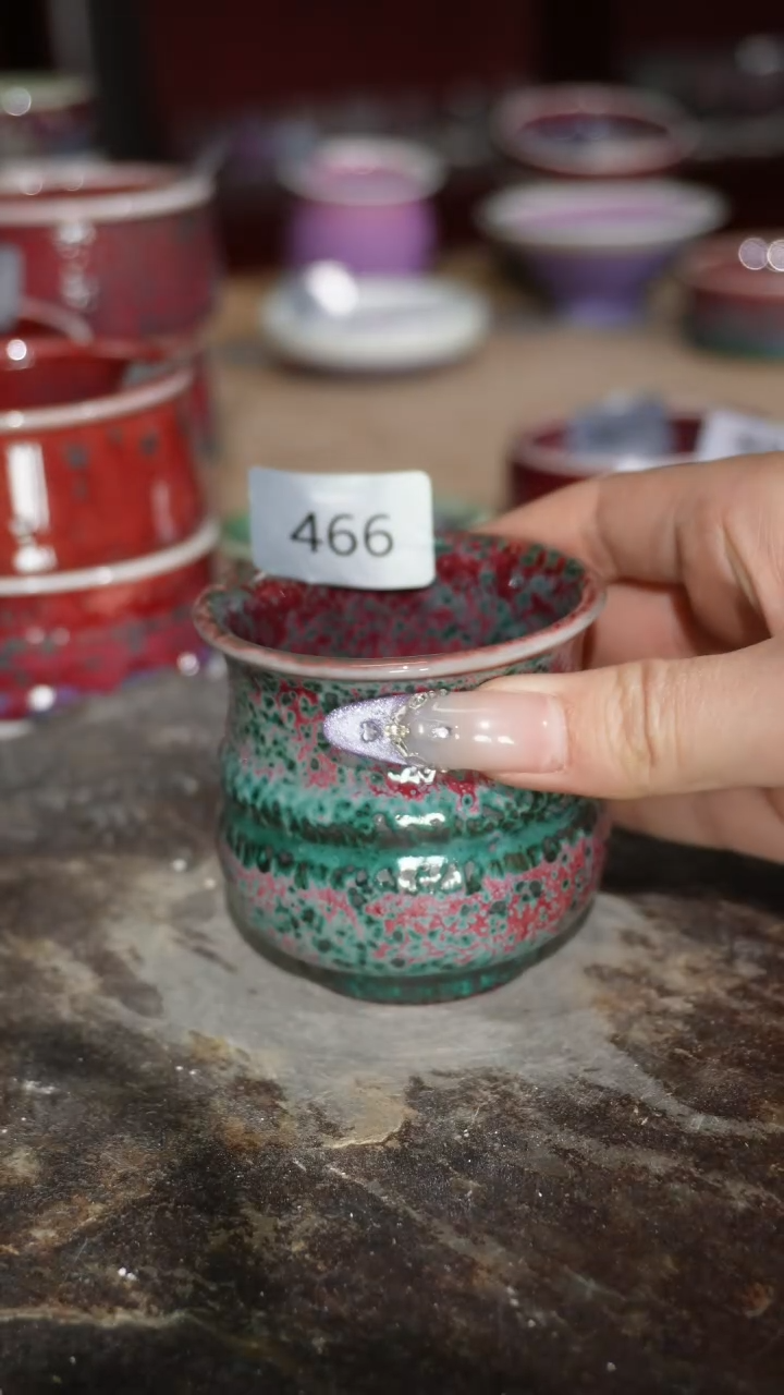 摆件陶精品窑变钧瓷茶器