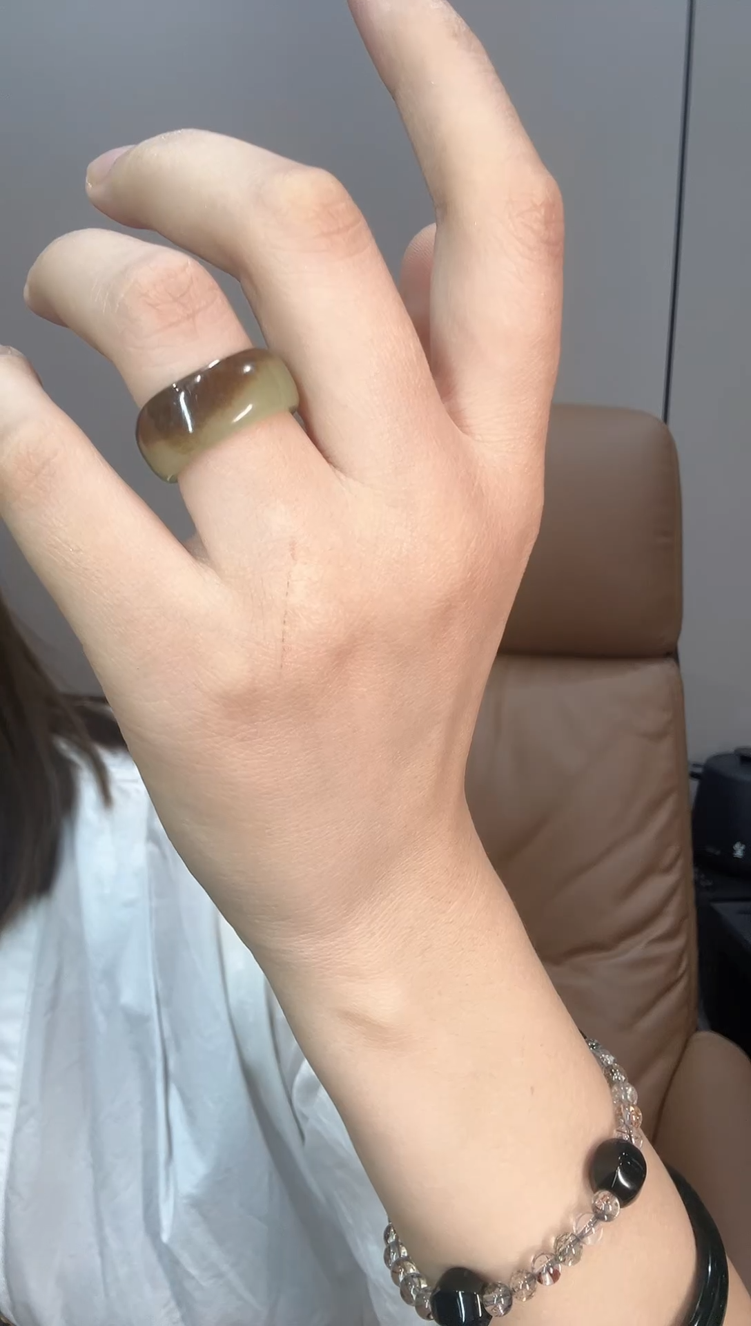 未镶嵌戒指和田玉和田玉戒圈D345/17.6