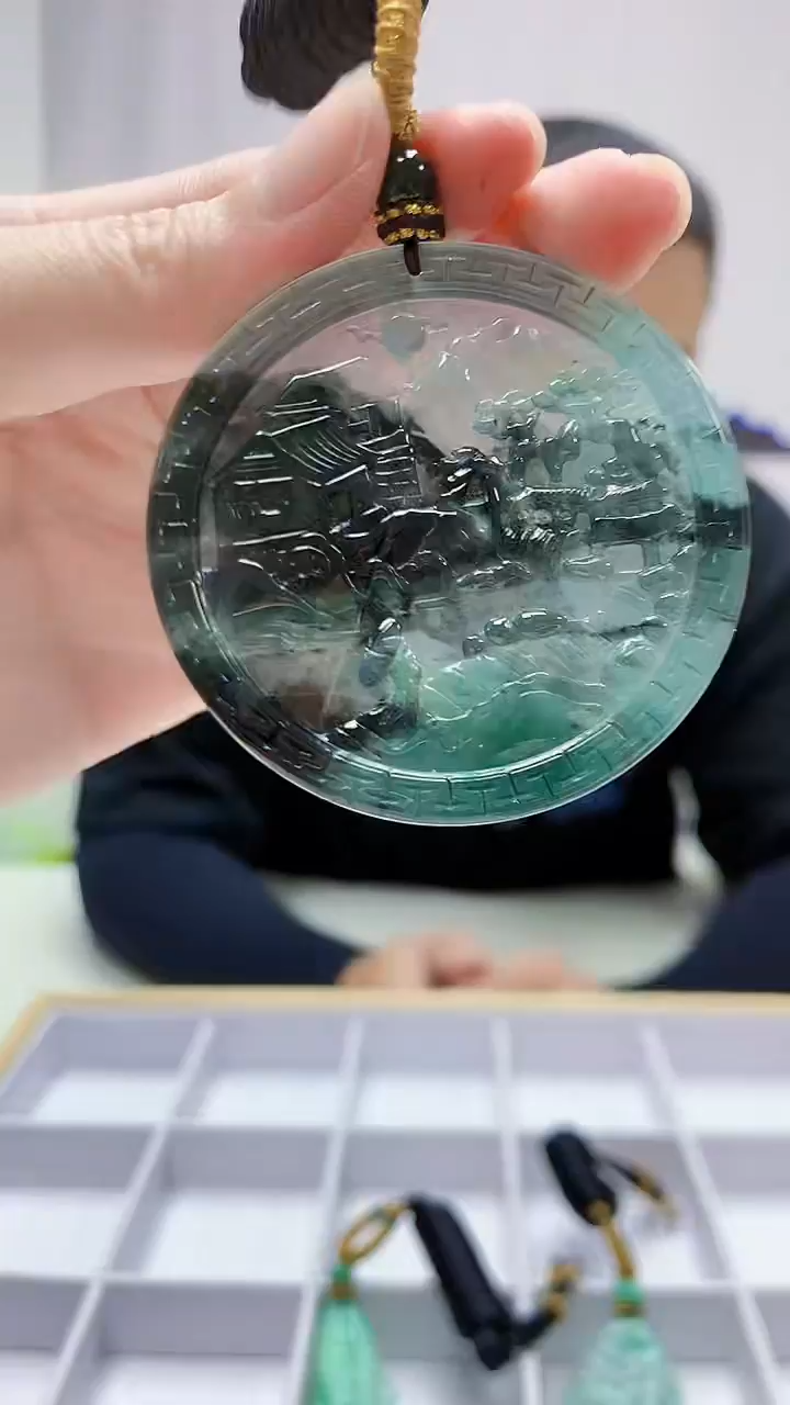 定制翡翠未镶嵌4898zm-毛货挂件81