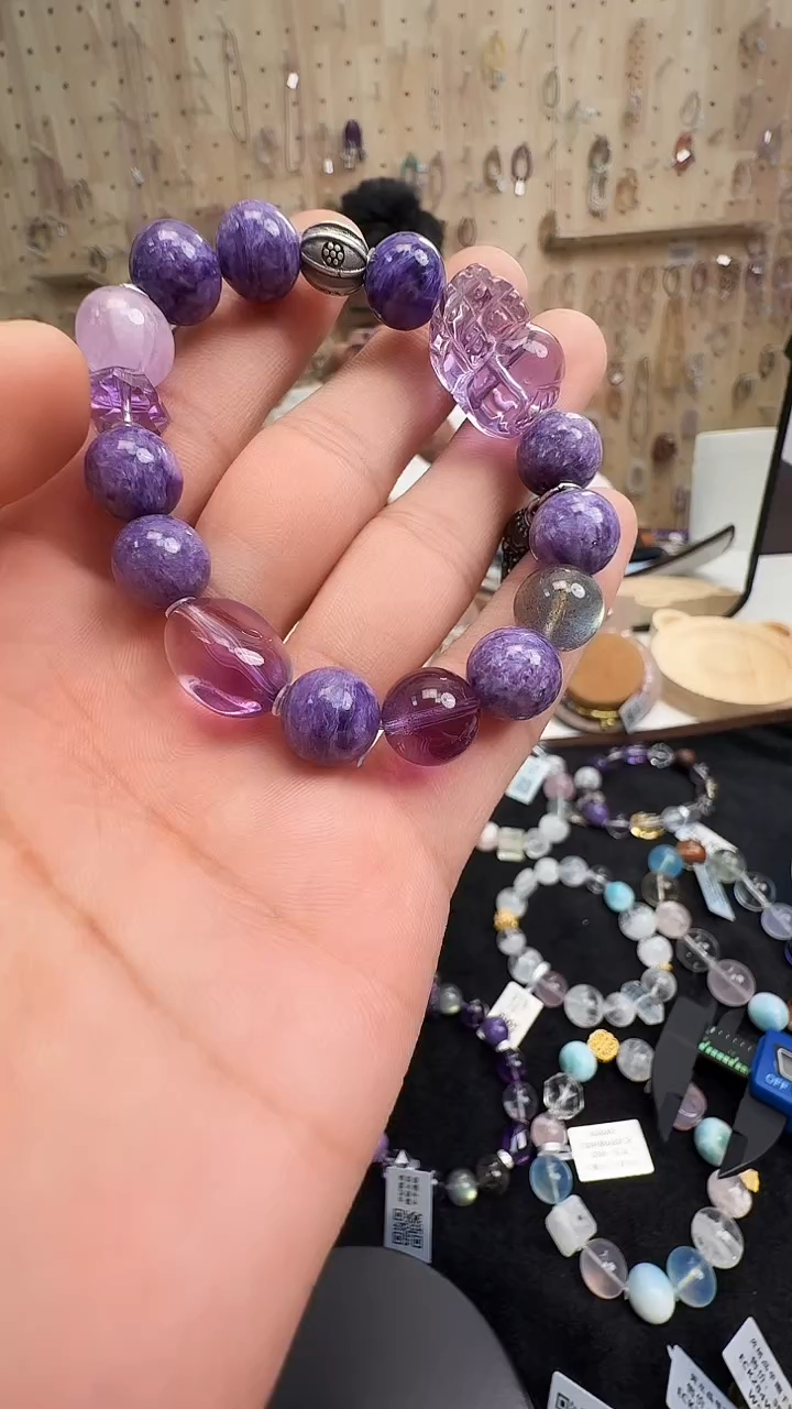 未镶嵌查罗石（紫龙晶）手链村1376