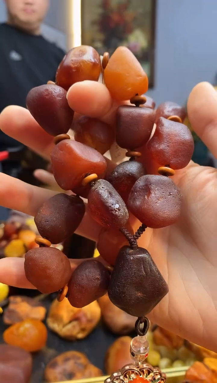 手链琥珀未镶嵌手持