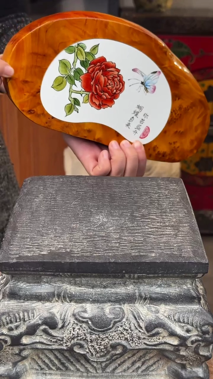 【闪购商品】摆件香杉木釉上彩茶盘