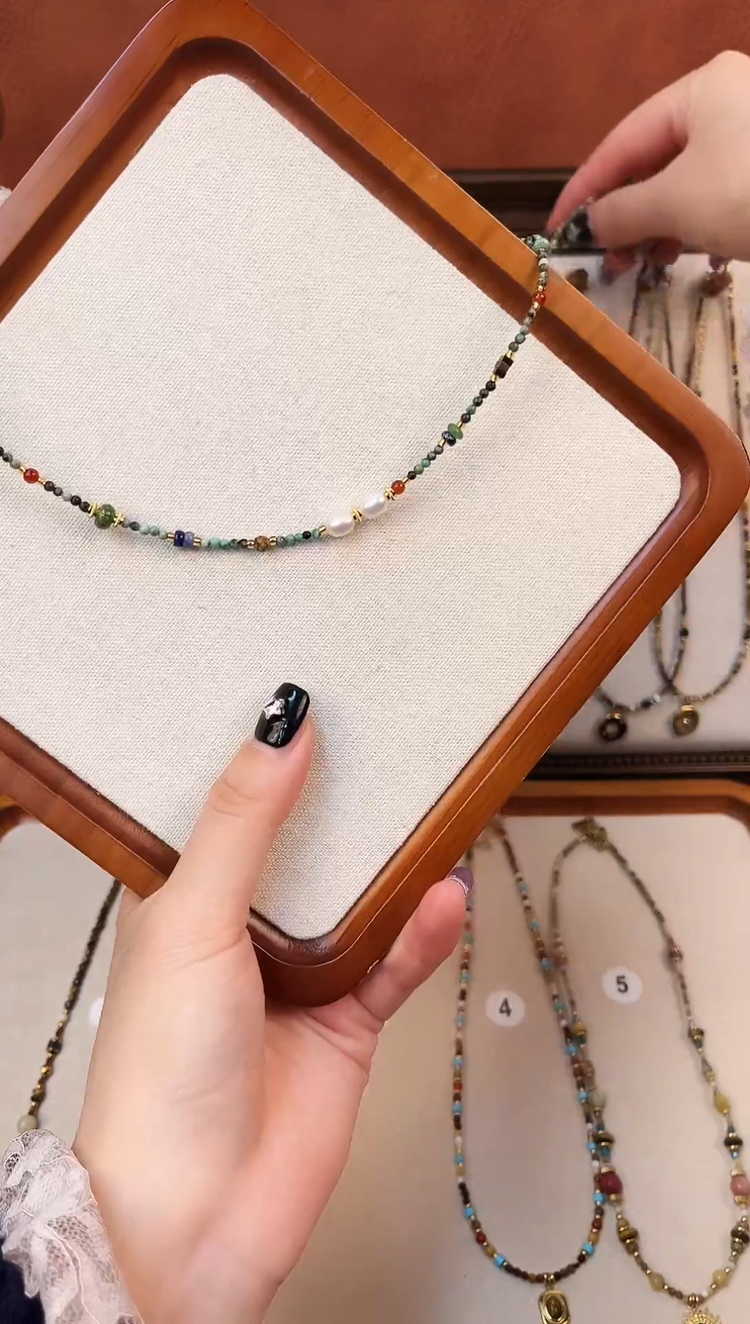 项链钛钢石英质玉1号