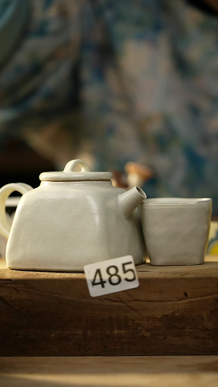 【闪购商品】瓷片设计师丁念·四方小茶壶+杯系列