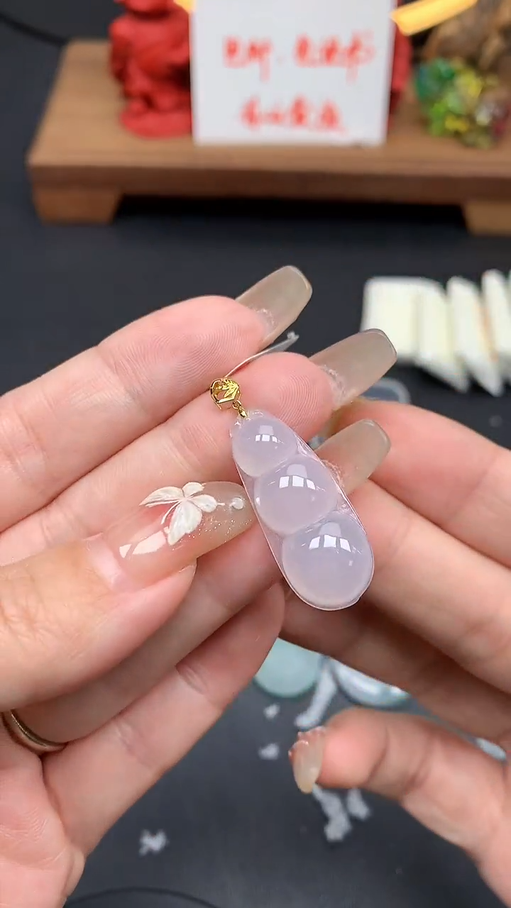 【闪购商品】翡翠吊坠(不含链)18K金镶嵌MS155014