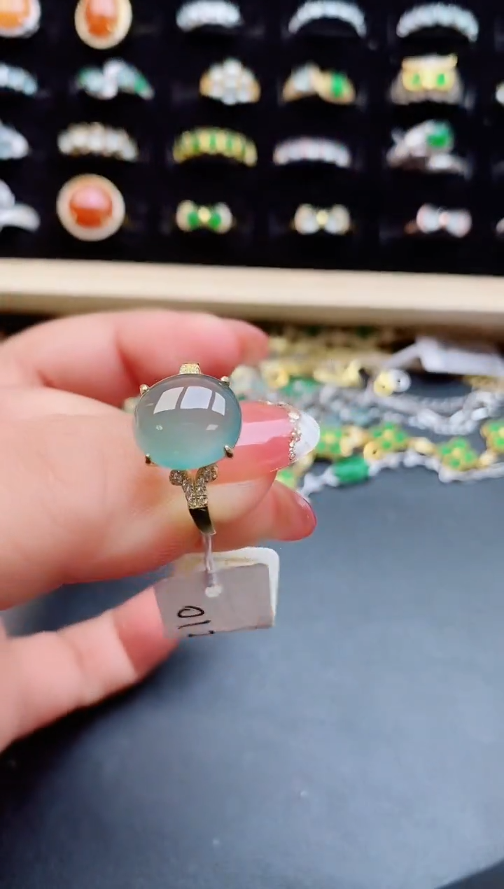 【闪购商品】翡翠戒指银S925镶嵌5080550