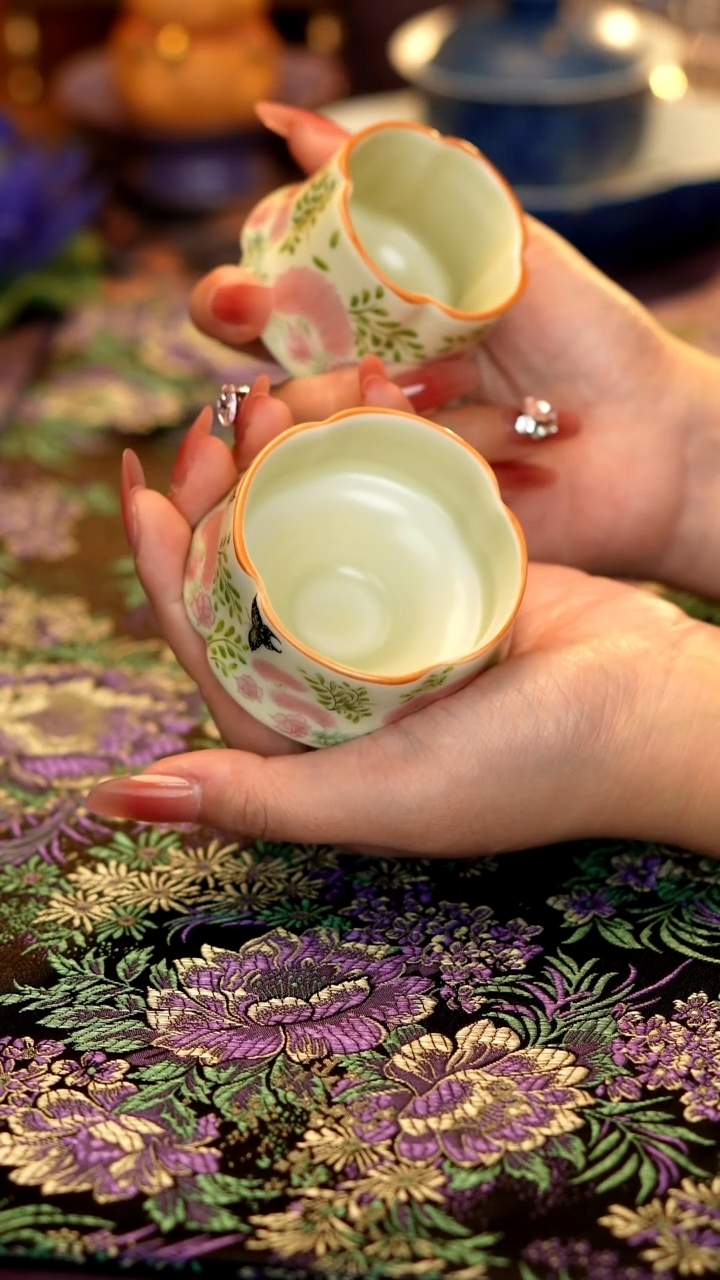 合欢花对杯········