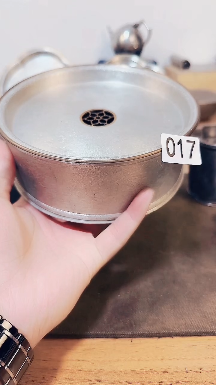 锤纹款纯锡壶承017