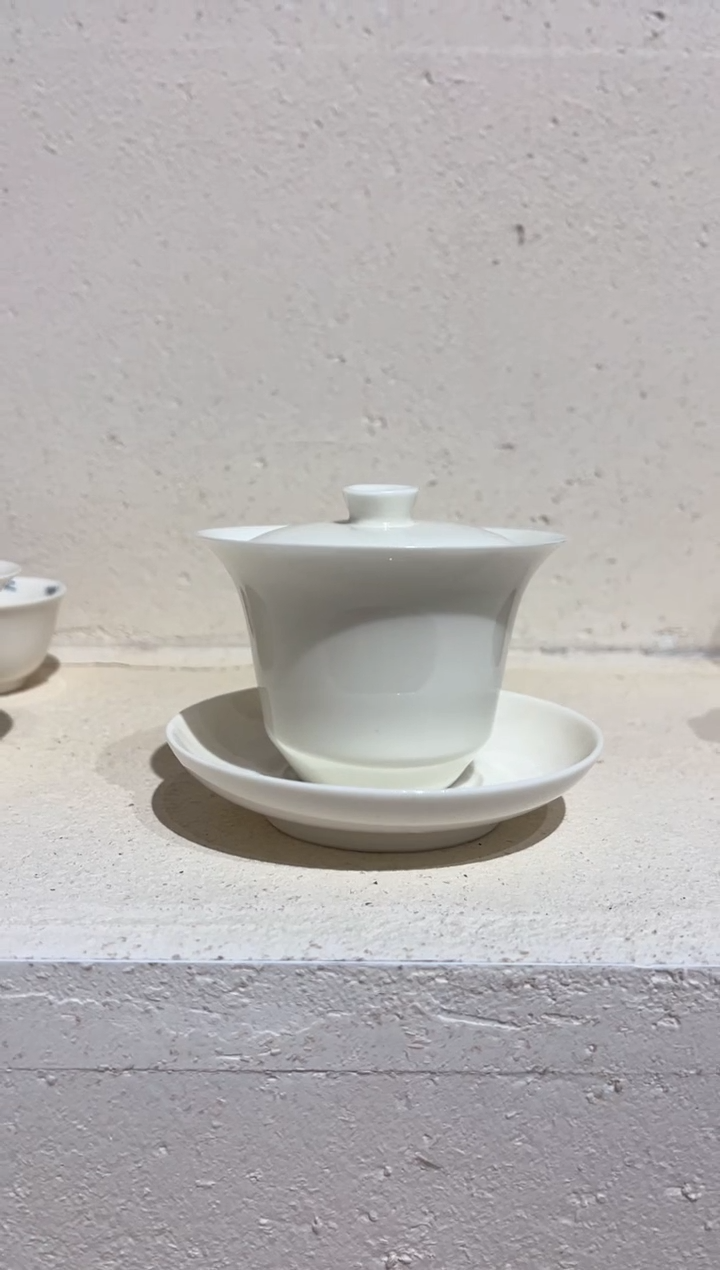 【闪购商品】玉泥白瓷-望舒三才盖碗