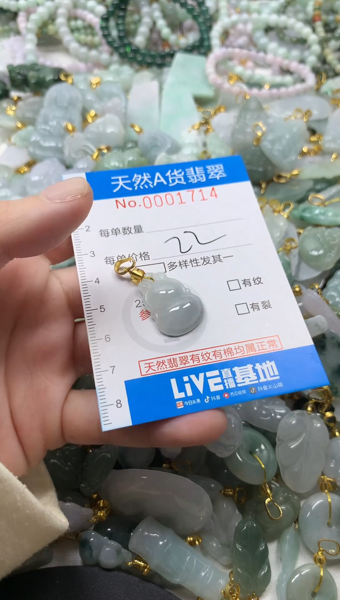 颈饰未镶嵌翡翠净货挂件-1714