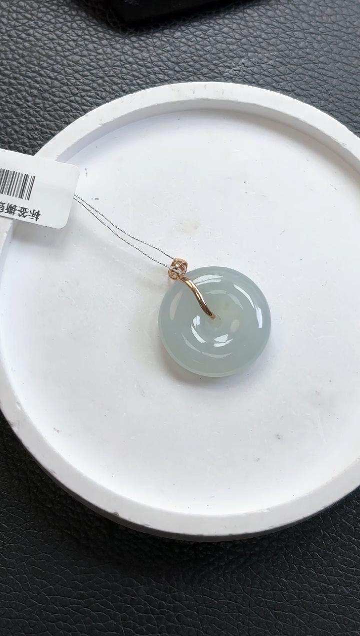 【闪购商品】翡翠颈饰18K金镶嵌平安扣