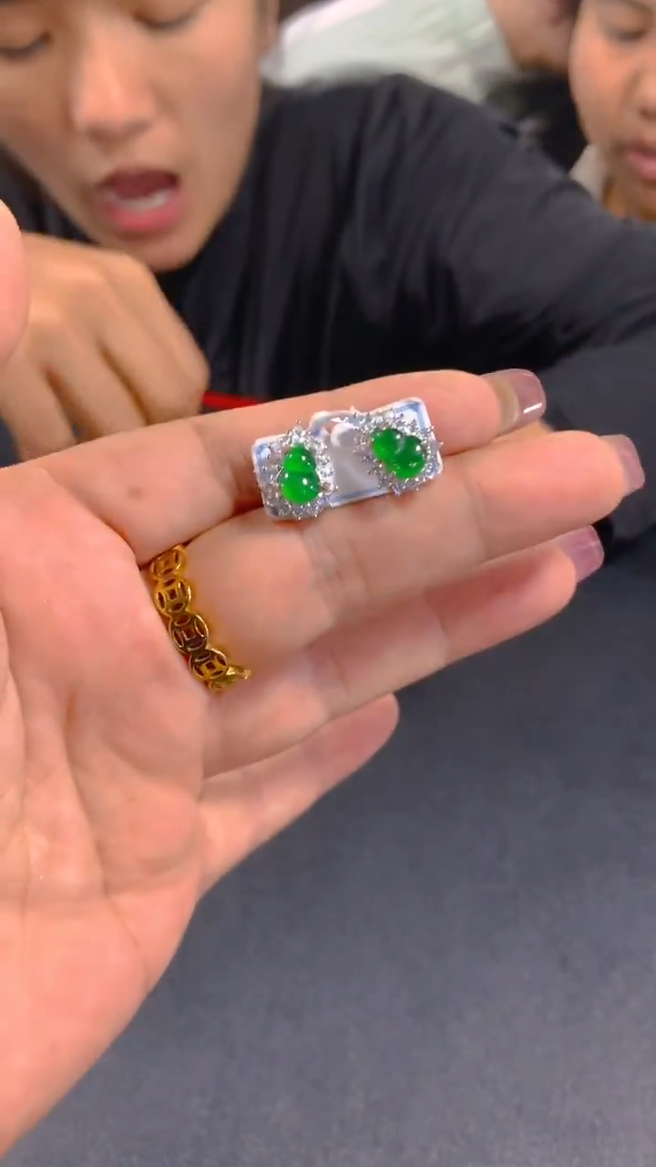 【闪购商品】翡翠耳饰未镶嵌0229796050多样性发其一