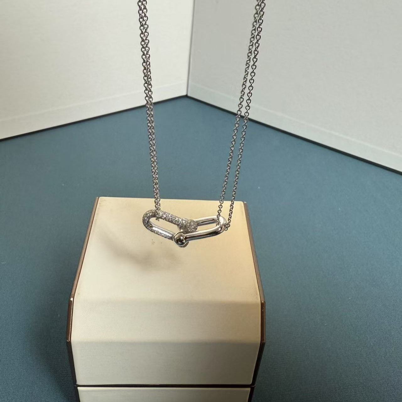 纪元金 【合成/培育】pt950双环项链