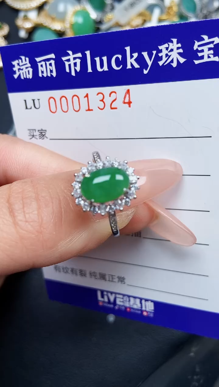 【闪购商品】翡翠颈饰银S925镶嵌1324