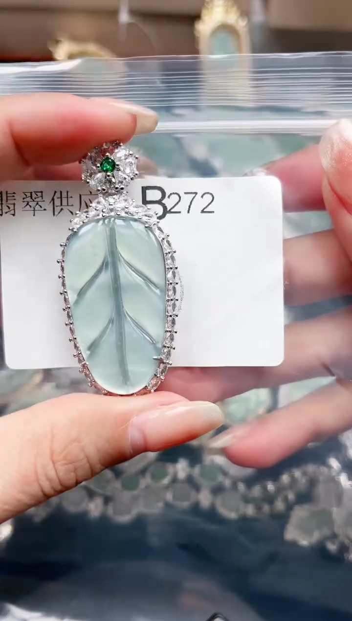 【闪购商品】翡翠颈饰未镶嵌赠皮绳272