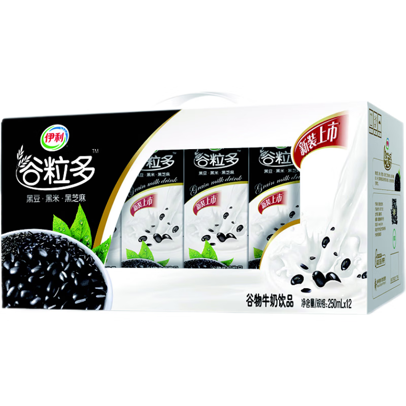 【2025.2】伊利谷粒多黑谷牛奶饮品250ml*12