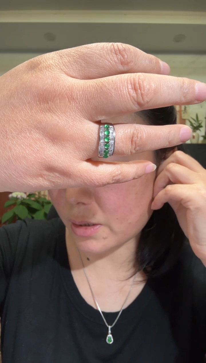 颈饰银S925镶嵌翡翠【多样性发其一】00005440