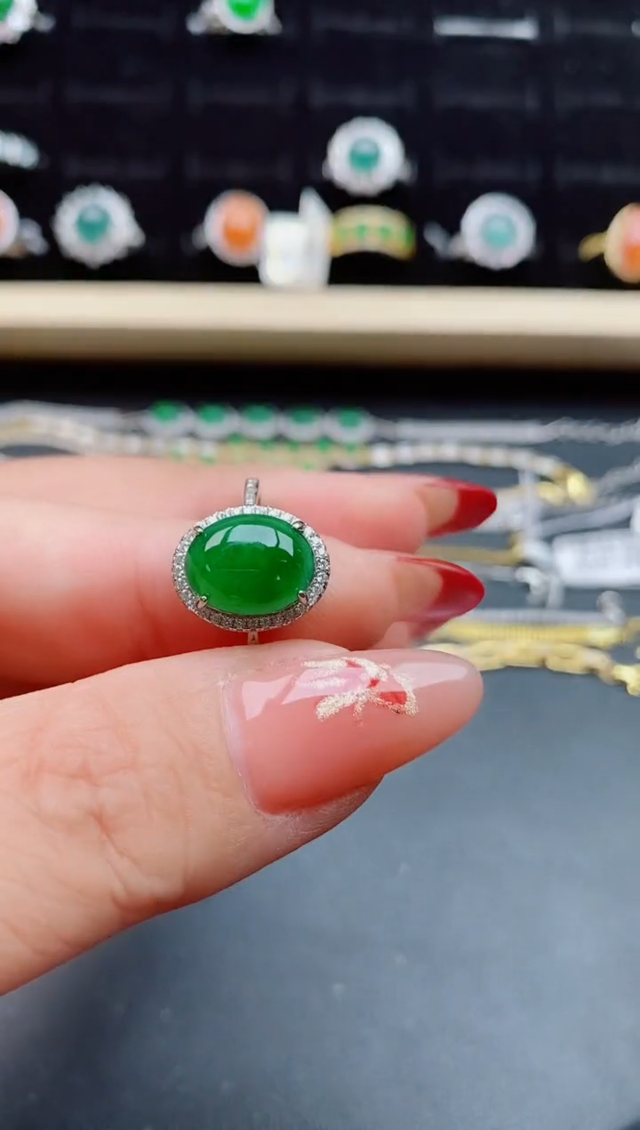 【闪购商品】翡翠戒指银S925镶嵌2321
