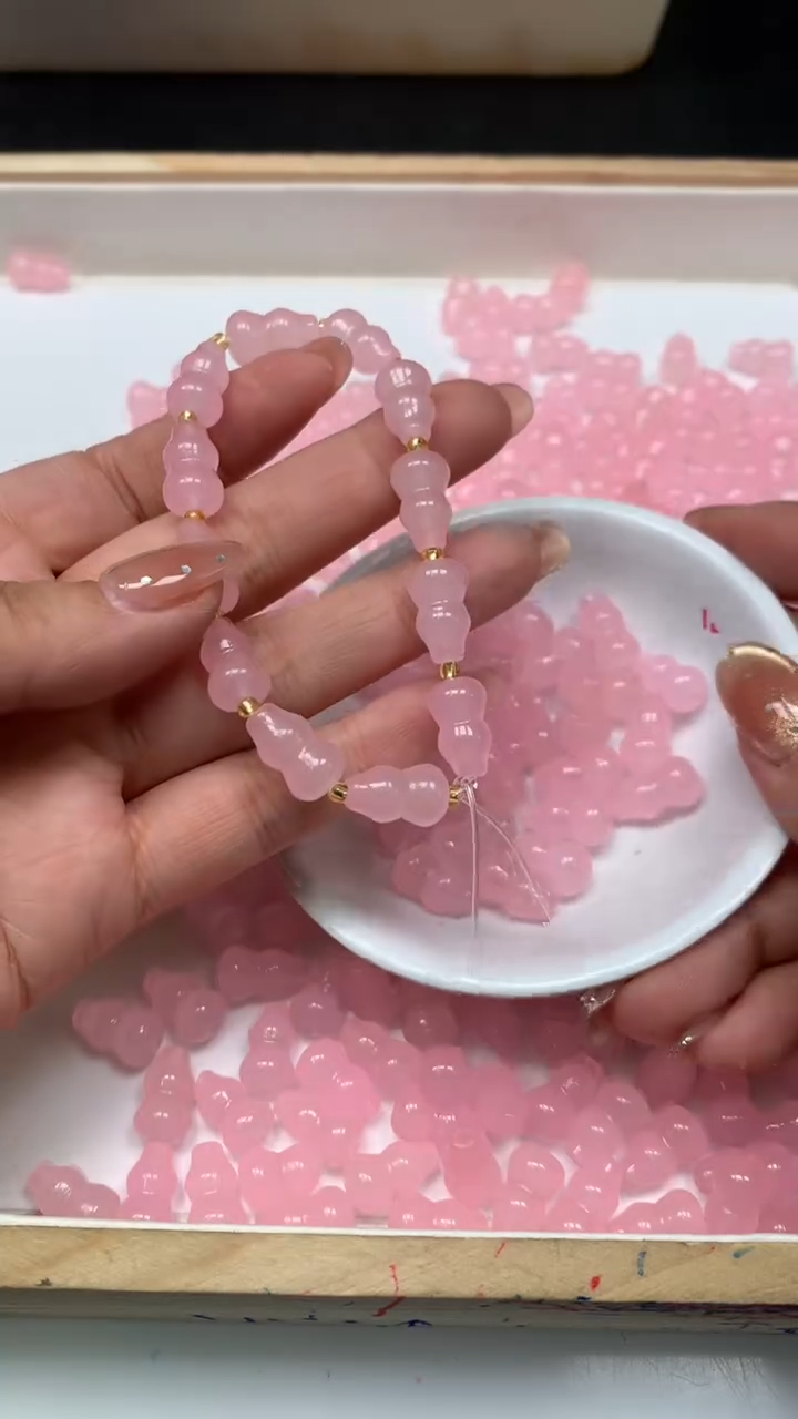 未镶嵌散珠玛瑙/玉髓E768 冰粉 葫芦8*14mm6个5.8元