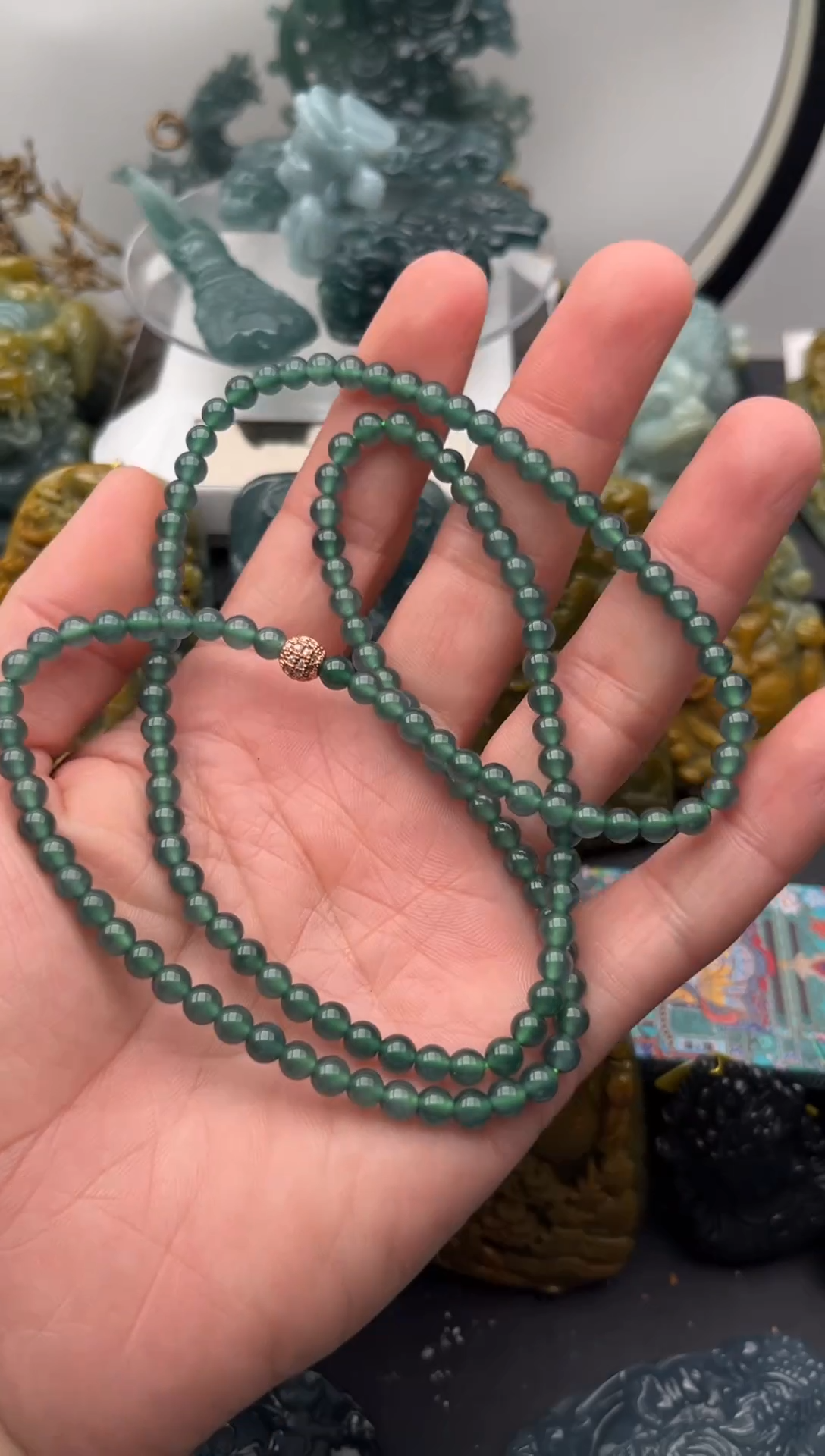 颈饰未镶嵌翡翠珠链