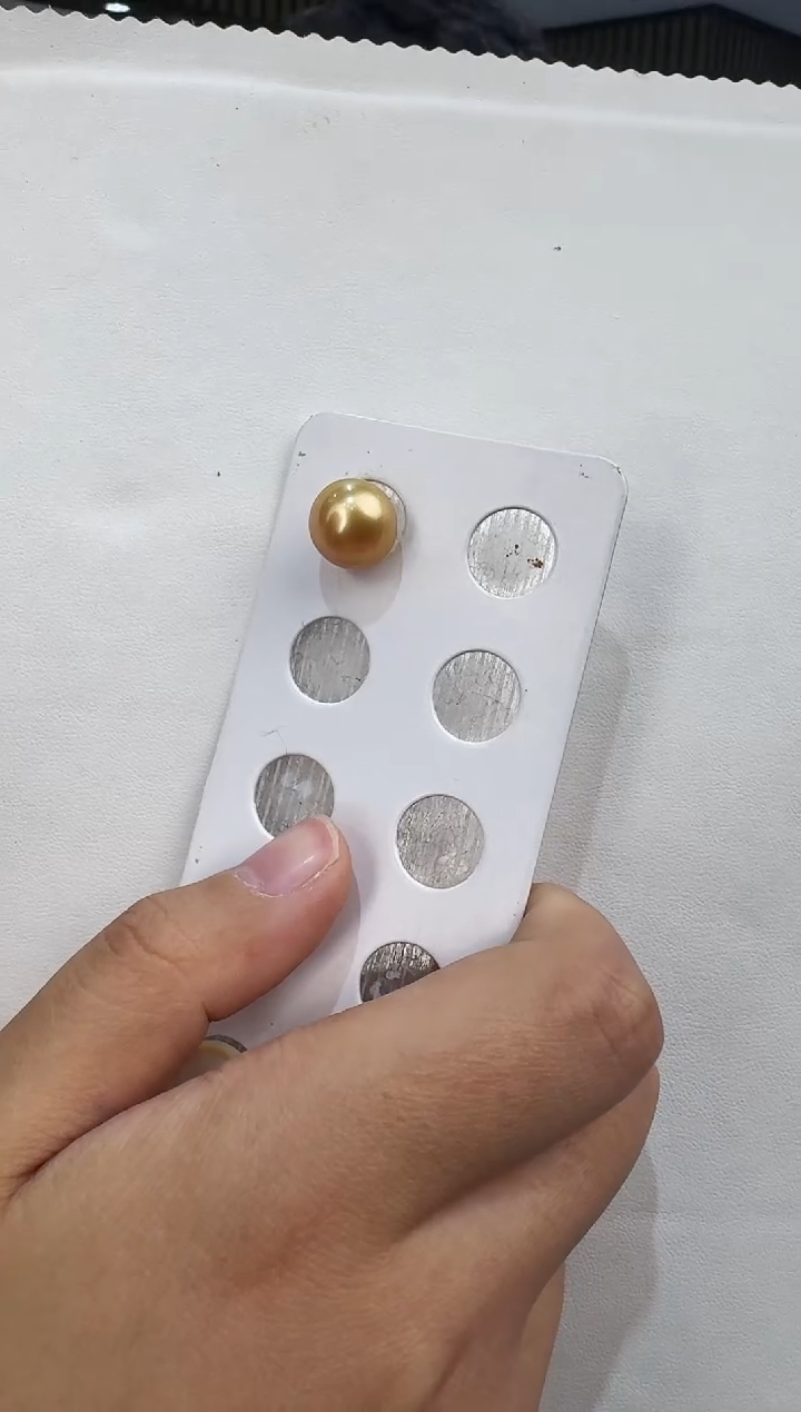 海水珍珠裸珠金珠11-12mm浓金裸珠多样性发一