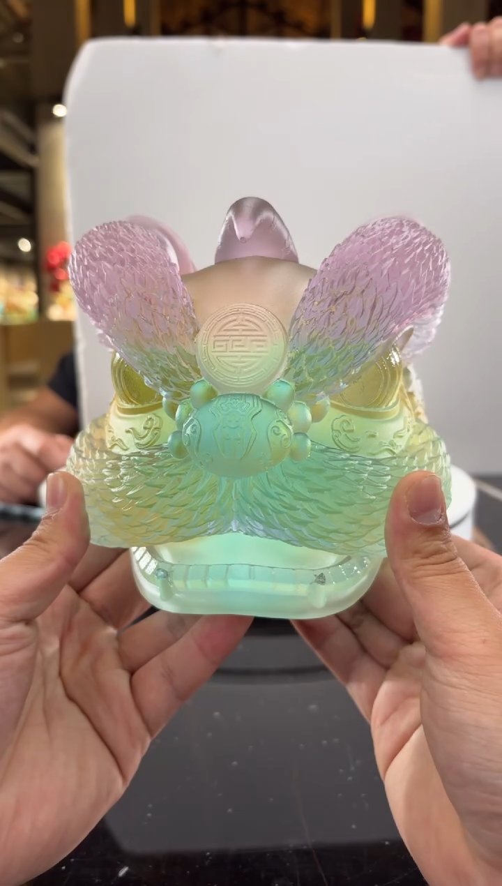 摆件0601051-1小号醒狮艺术琉璃摆件