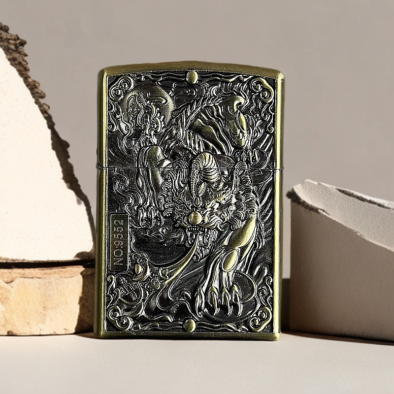 ZORRO【ZK20-1】29-ZR青铜貔貅防风打火机（需自行加油）-火花优品