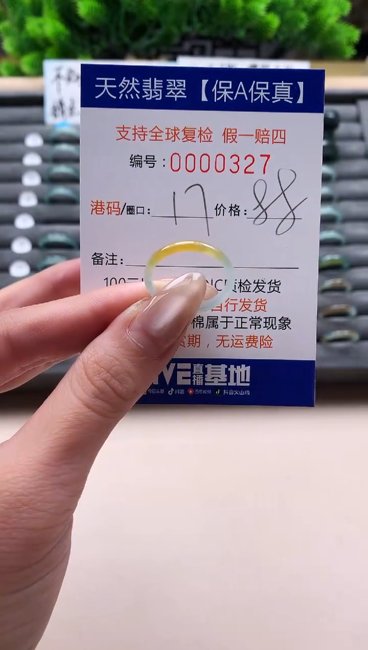 未镶嵌戒指翡翠 天然  327