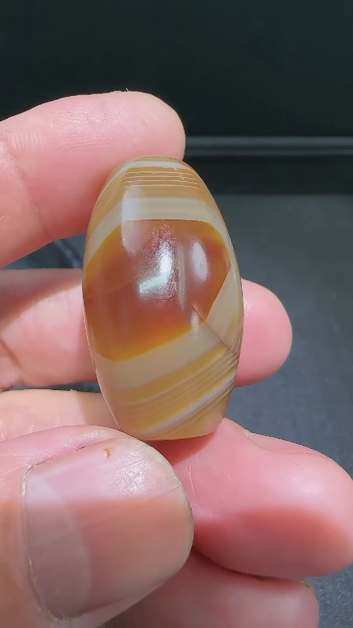 玛瑙/玉髓颈饰未镶嵌缠丝橄榄35*21mm