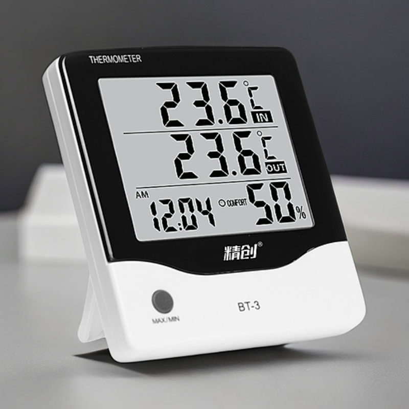 精创BT-3实验室高精度电子温湿度计工业室内大屏数显双温度计专业