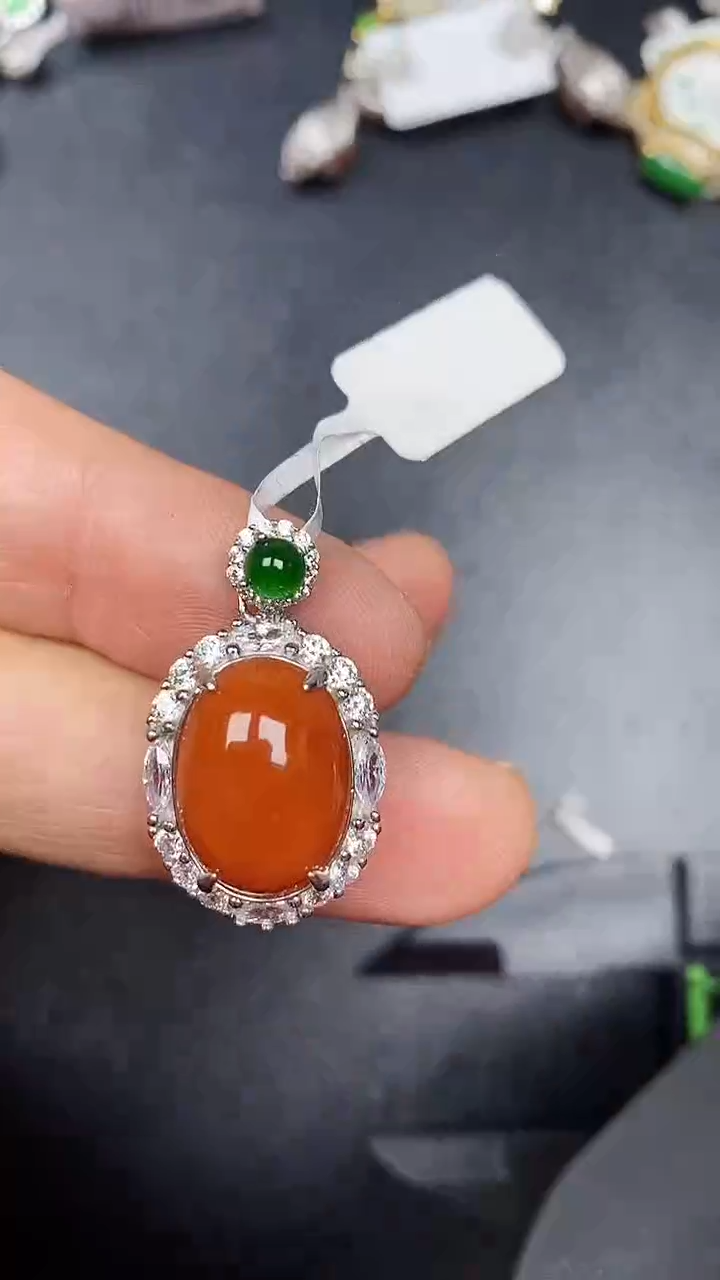 银S925镶嵌戒指翡翠1340