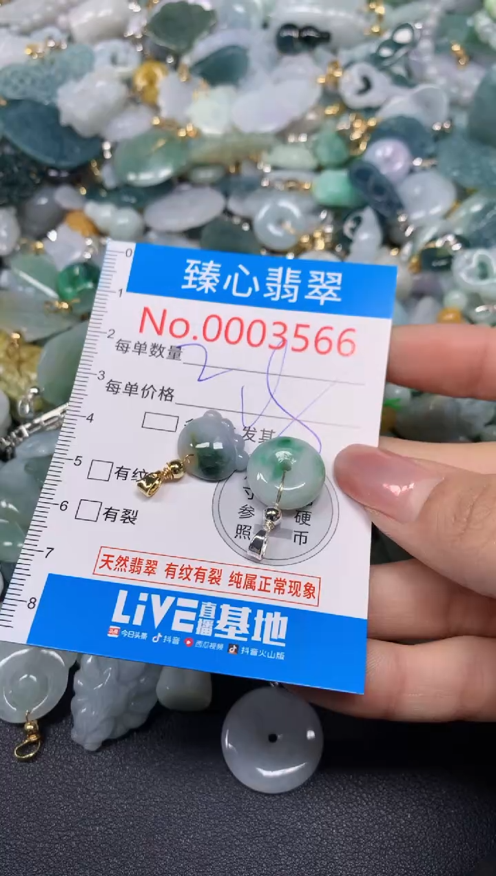 【闪购商品】翡翠颈饰未镶嵌含绳0003566