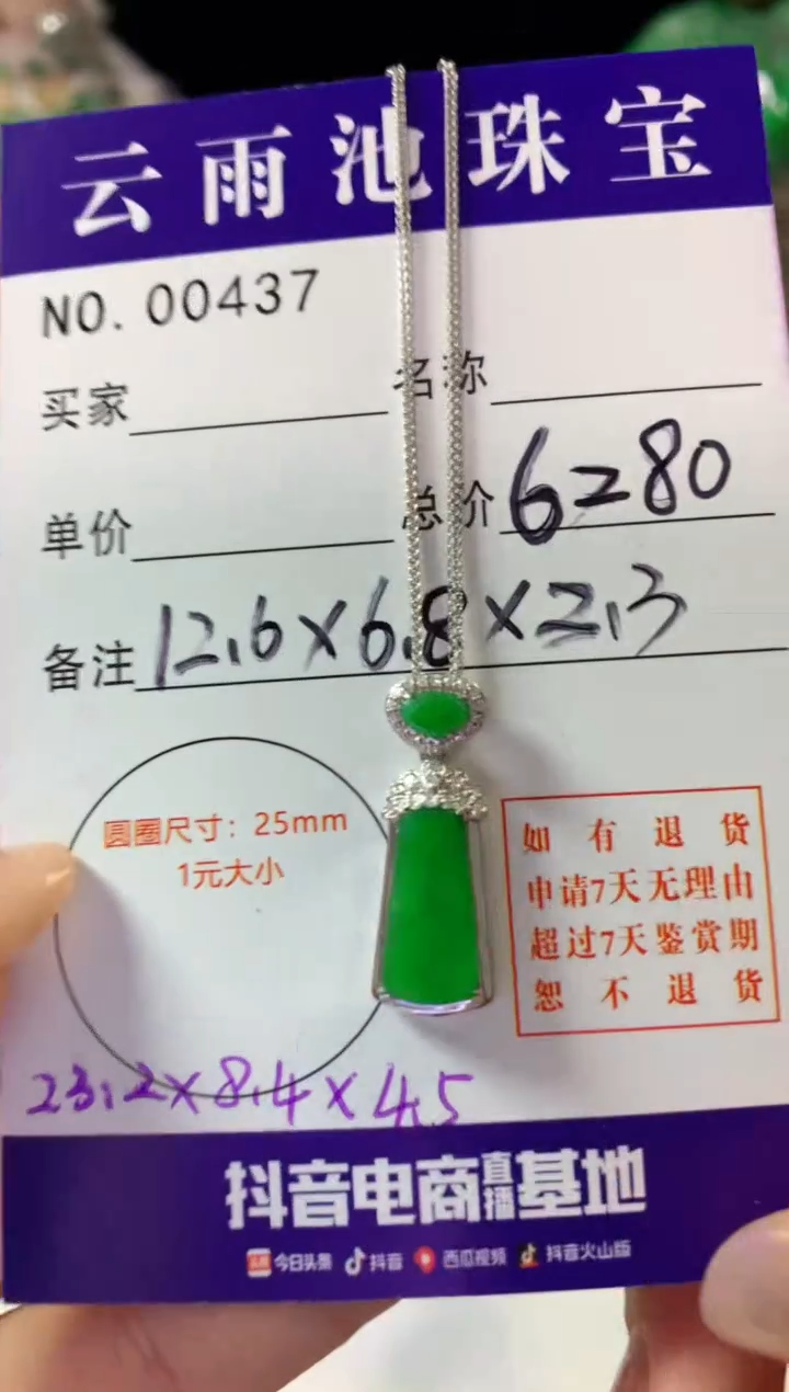 翡翠18K金镶嵌颈饰翡翠