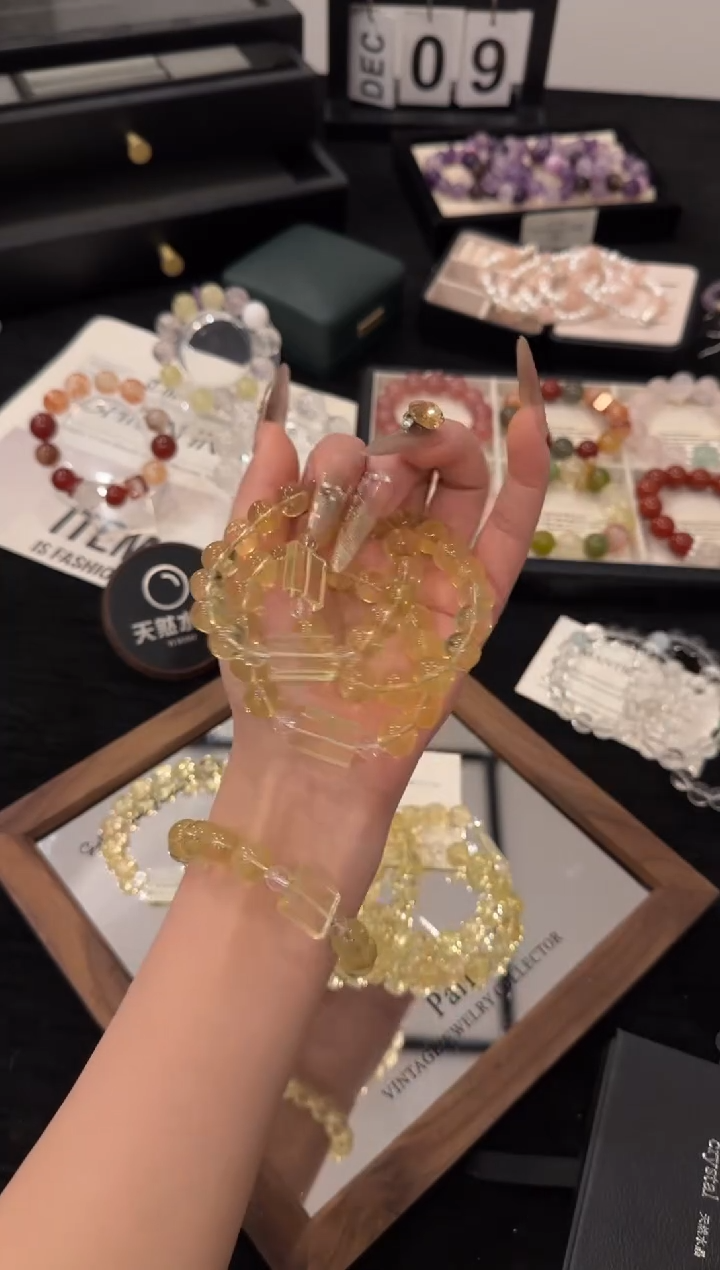 未镶嵌手链水晶黄水晶x3482