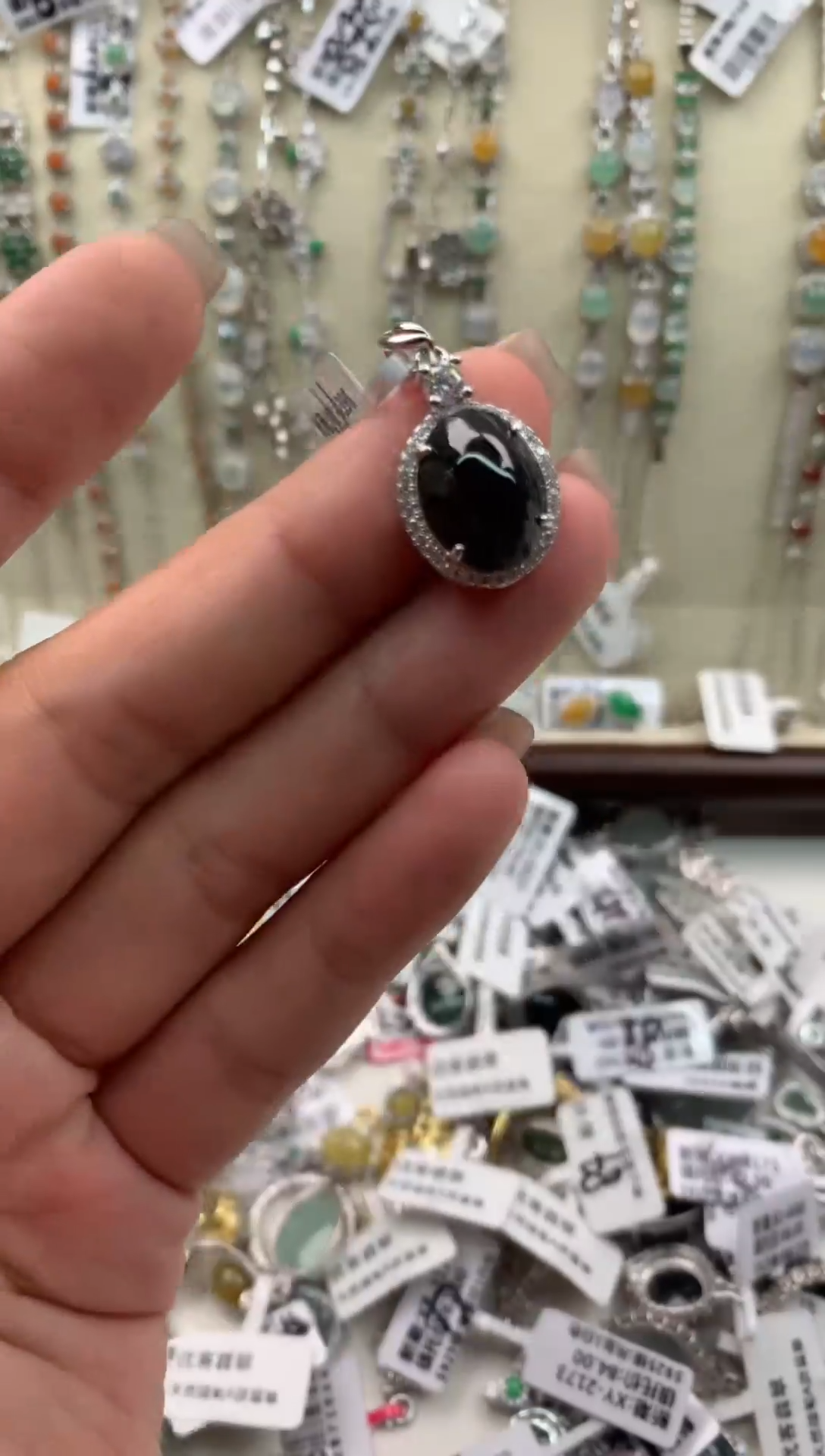 翡翠银S925镶嵌吊坠(不含链)4