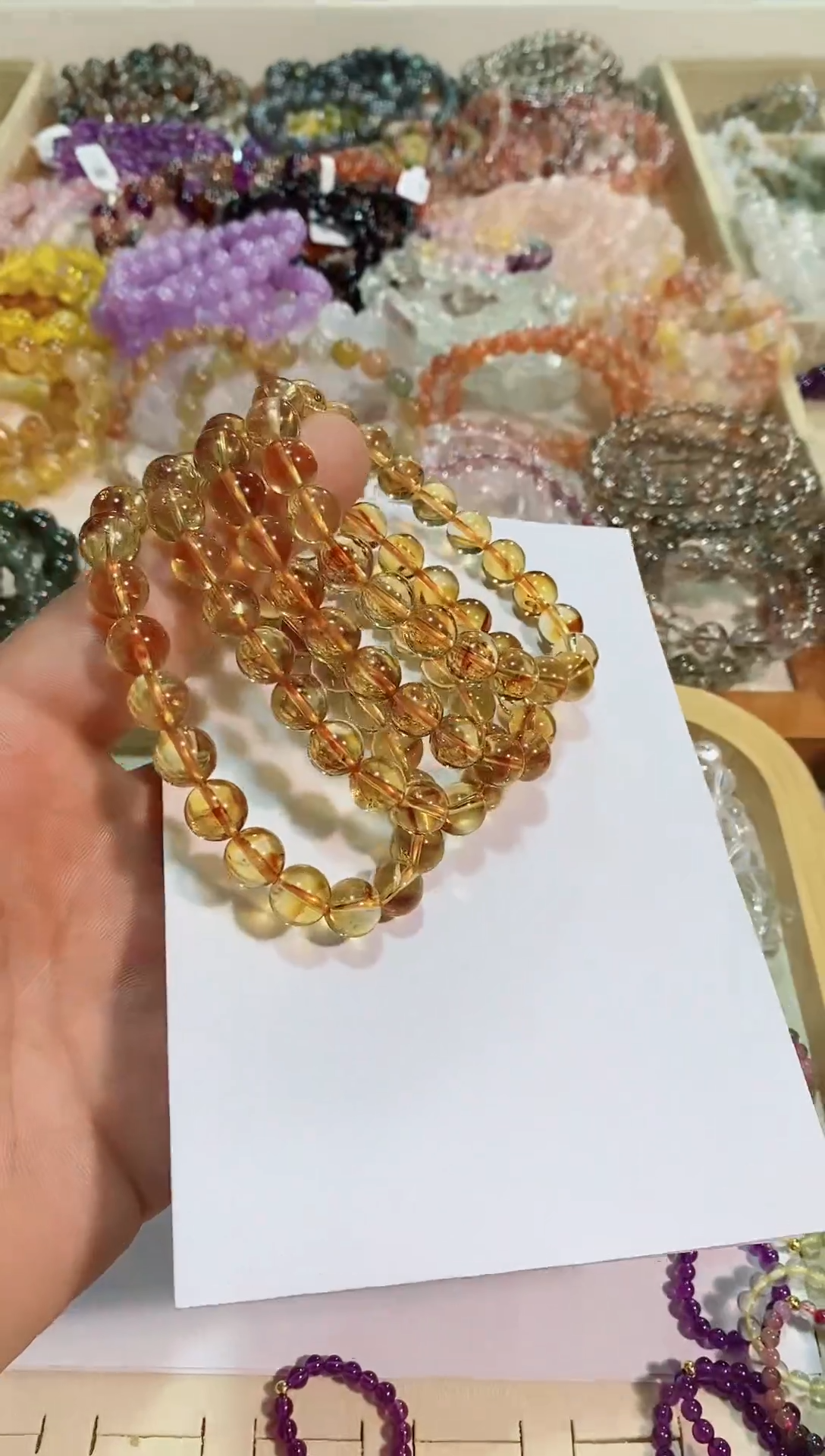 【闪购商品】黄晶手链未镶嵌黄塔晶9M+（多样性发其一）