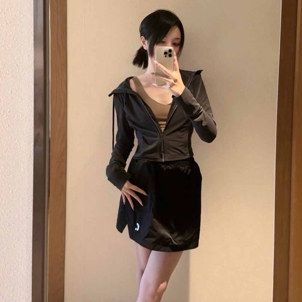 【Lulu Epoch】DF女士网面短款连帽夹克----